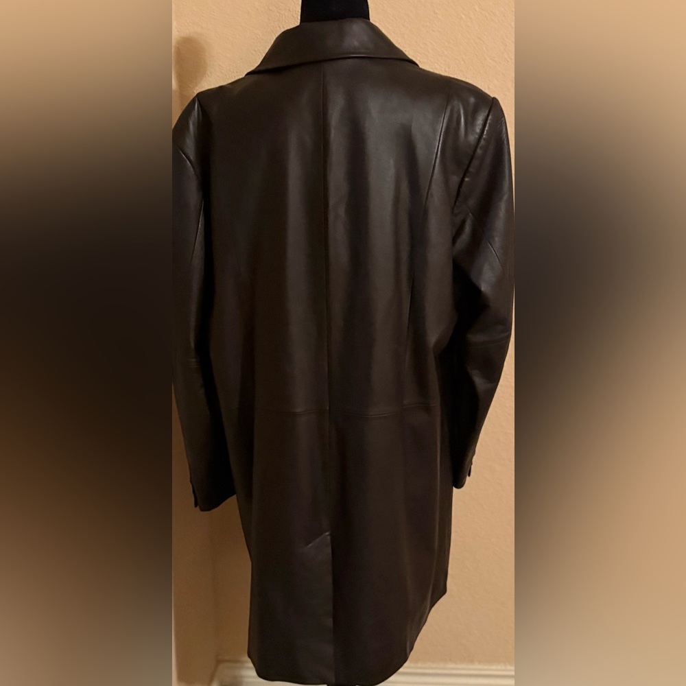 Preston & York Women Soft Genuine Lamb Skin Leather Jacket brown Size XL - Picture 4 of 8